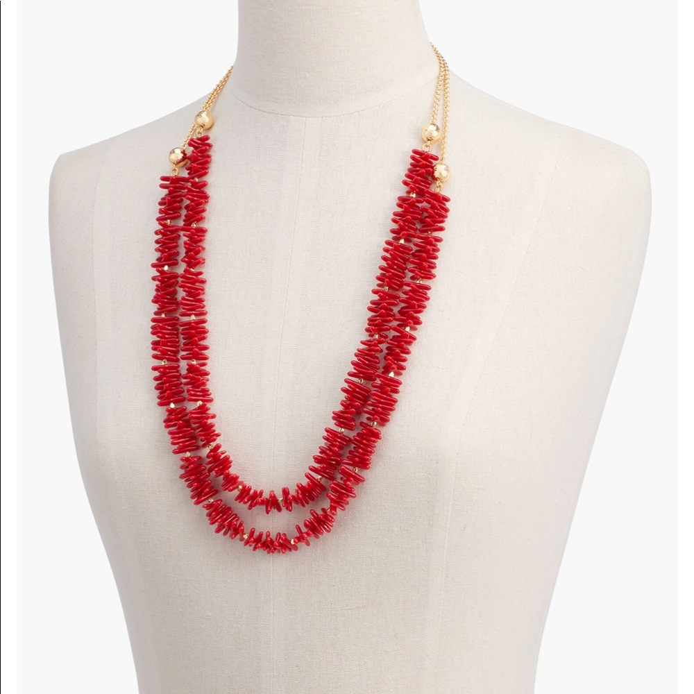 NWT Talbots Coral Reef Double Layer Necklace